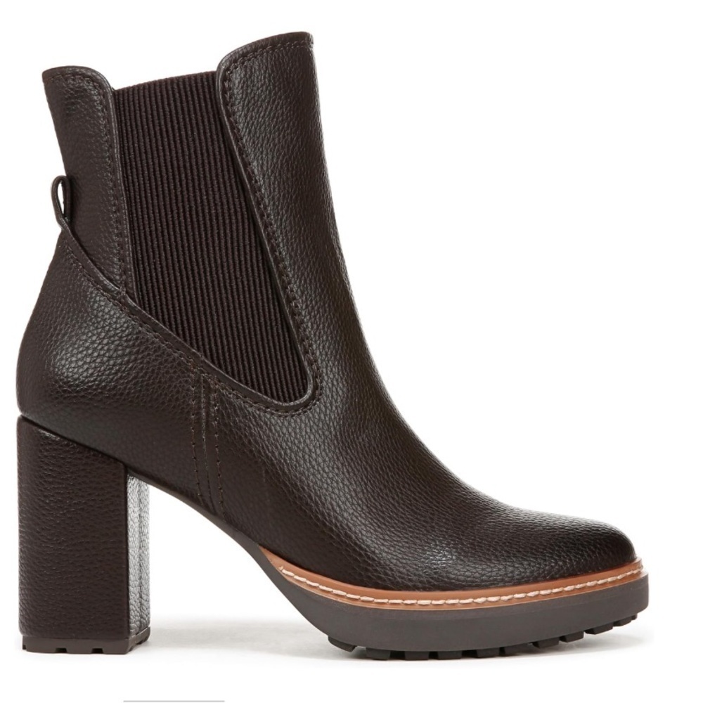 Elegant Brown Faux Leather Ankle Boots by Naturalizer-NWOT Size 10